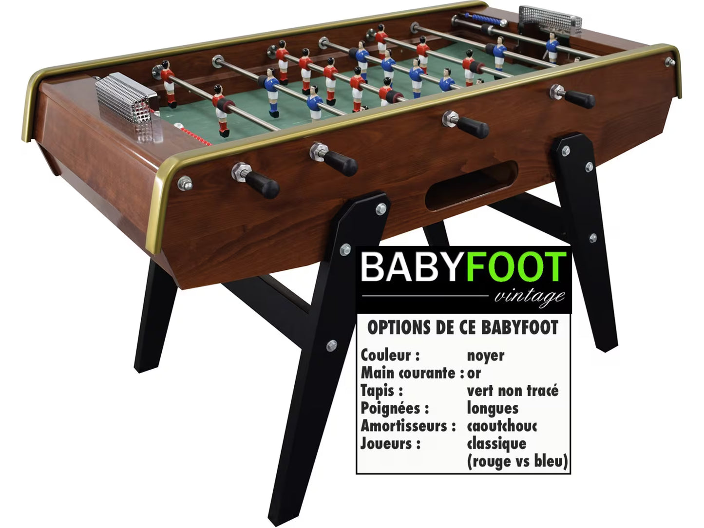 Baby foot Petiot 140 bois (hêtre) Personnalisable