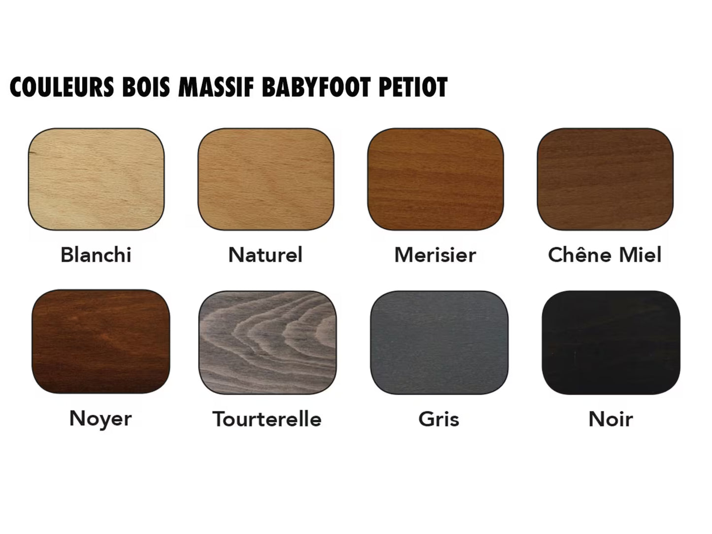 Baby foot Petiot 140 bois (hêtre) Personnalisable