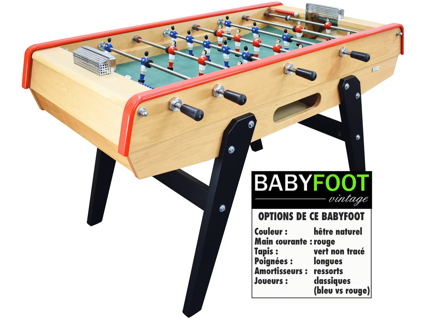 Baby foot Petiot 140 bois (hêtre) Personnalisable