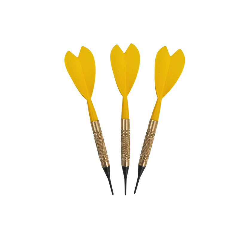 Set de 3 Fléchettes standard pointe soft Jaune