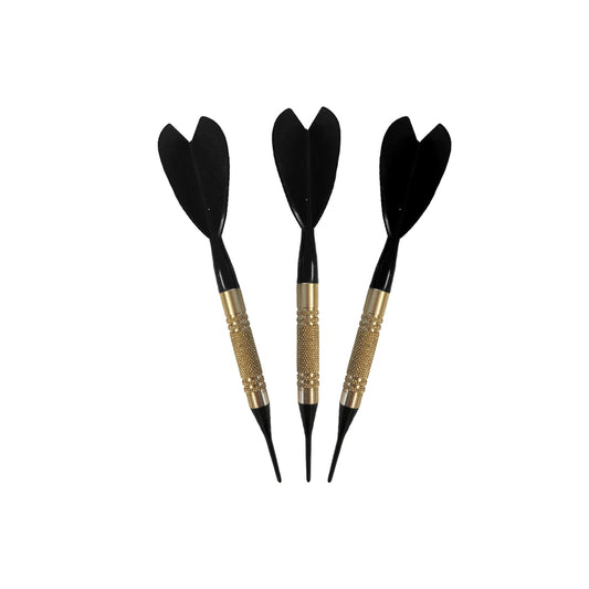 Set de 3 Fléchettes standard pointe soft Noire