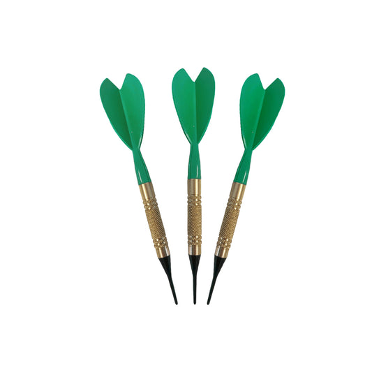Set de 3 Fléchettes standard pointe soft Verte